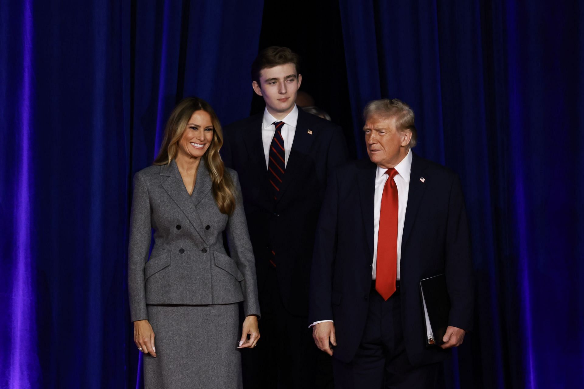 Melania Trump with Donald Trump and son Barron (Photo by Joe Raedle/Getty Images)