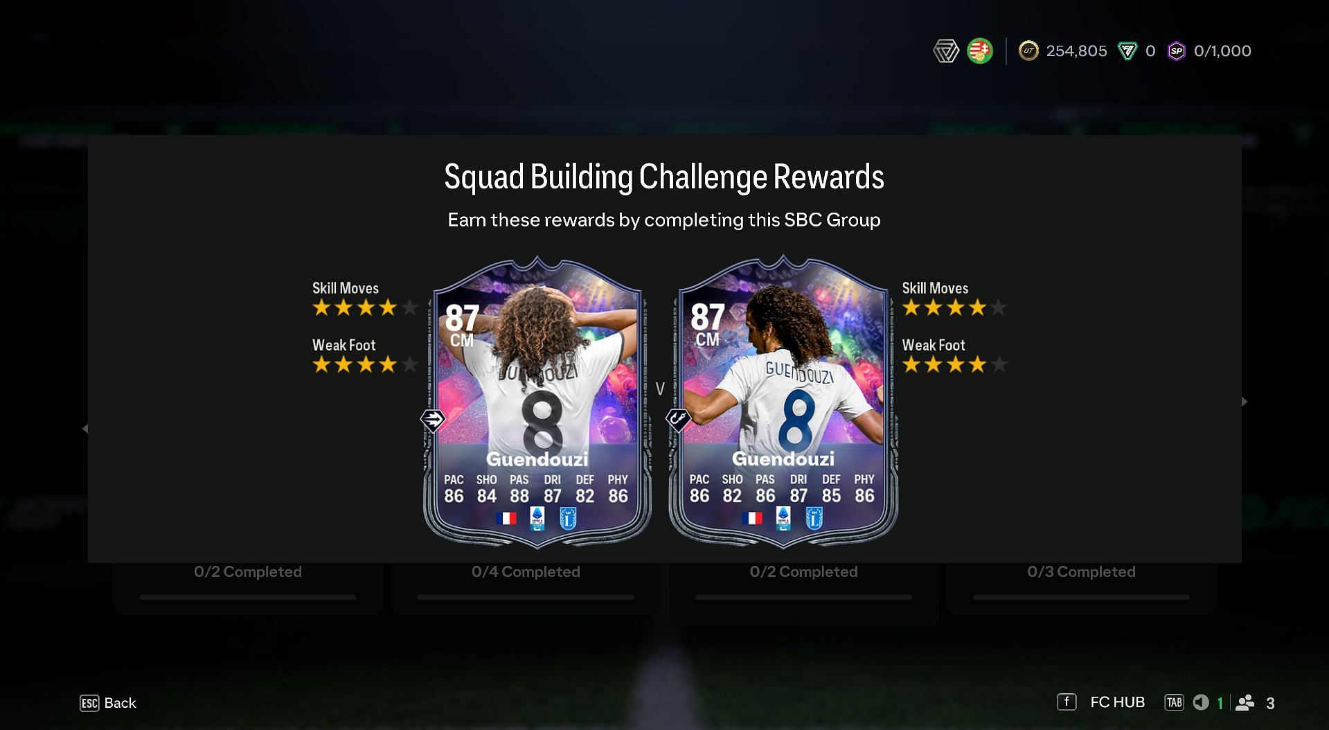 Matteo Guendouzi SBC variants (Image via EA Sports)