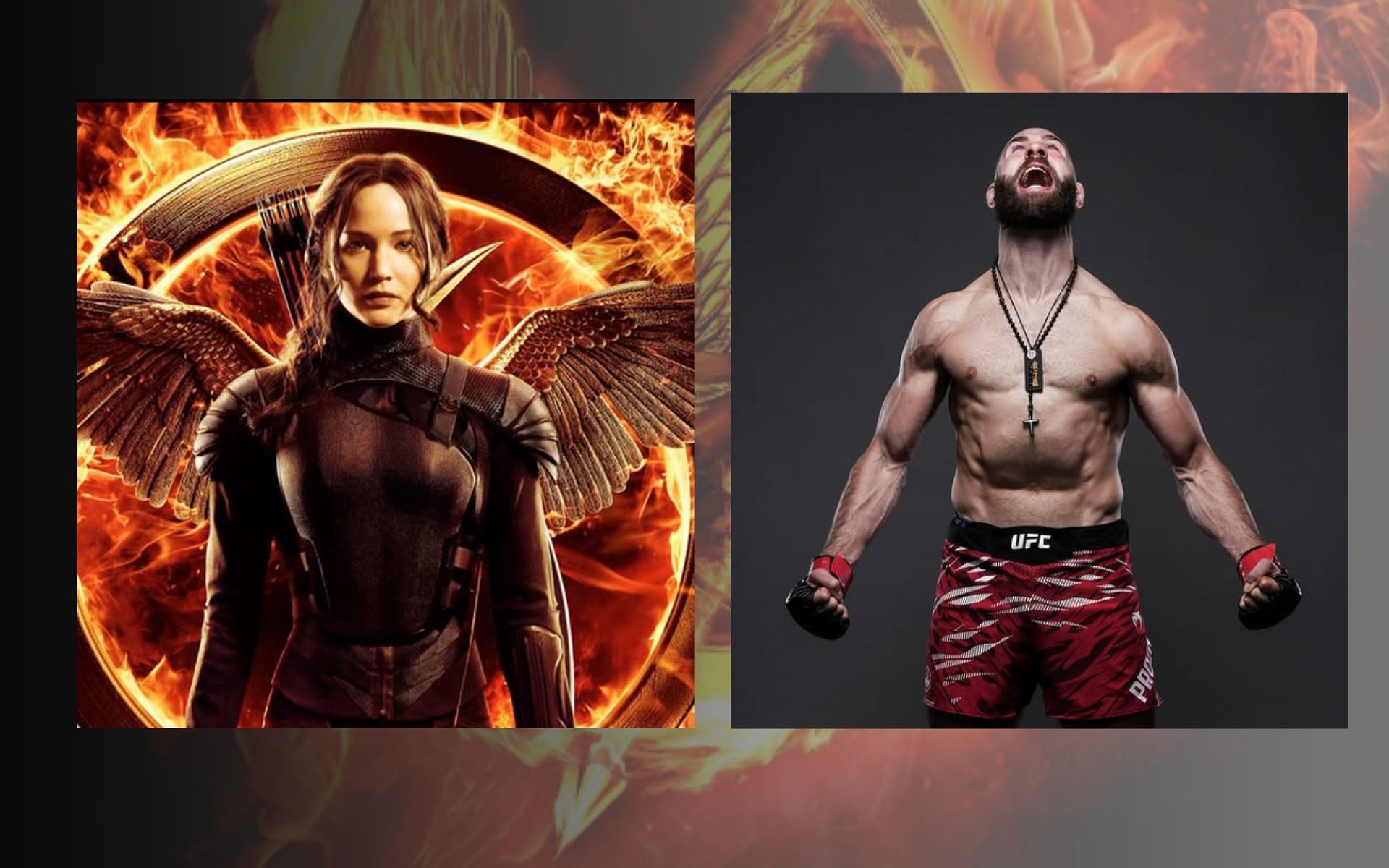 Jiri Prochazka talks Hunger Games-themed combat sports event. [Images courtesy: @jiriprochazka and @thehungergames on Instagram]