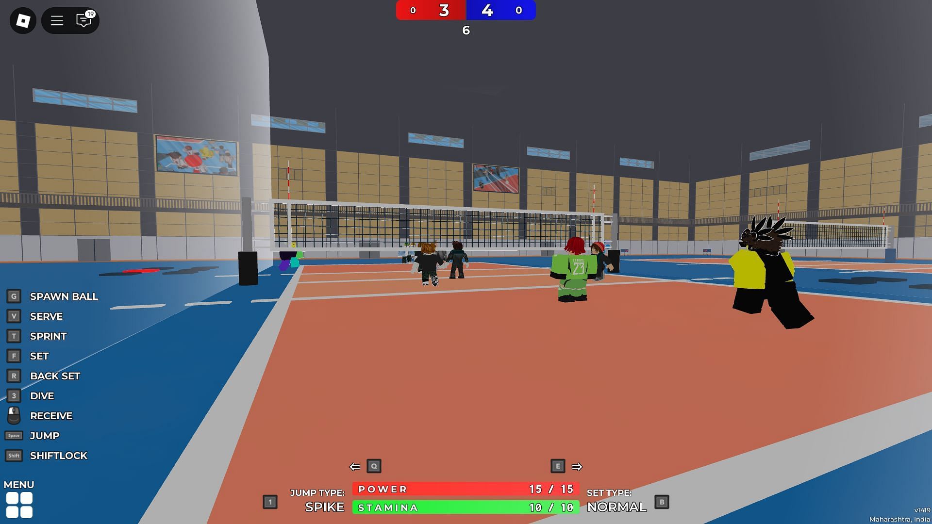 A Volleyball match (Image via Roblox)