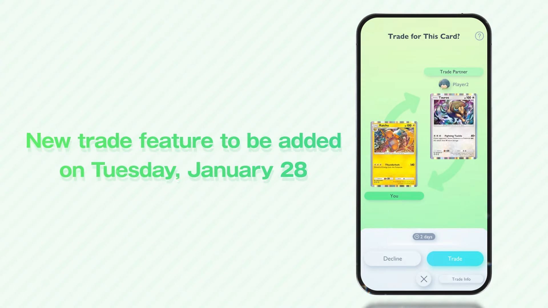 Trade feature&#039;s release date in the game was also disclosed (Image via The Pokemon Company)