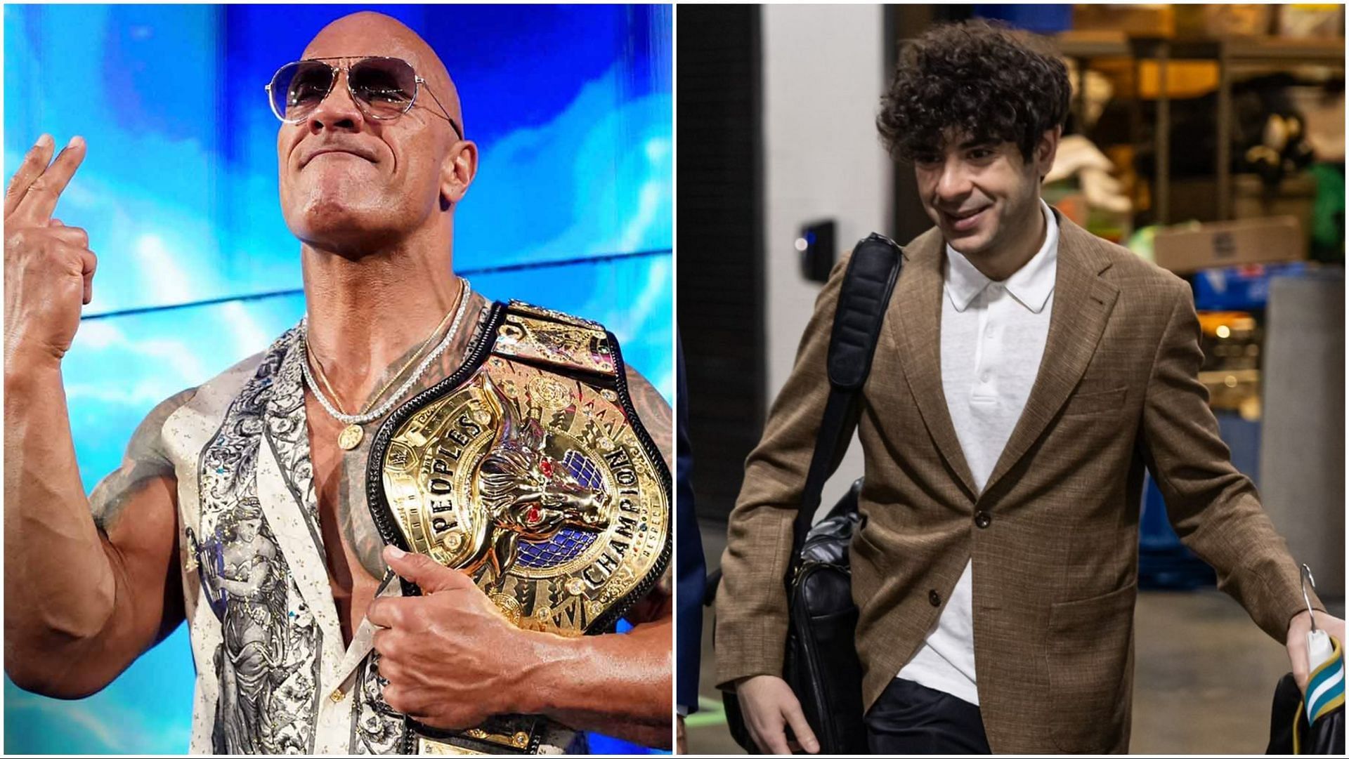 WWE Legend The Rock and AEW President Tony Khan