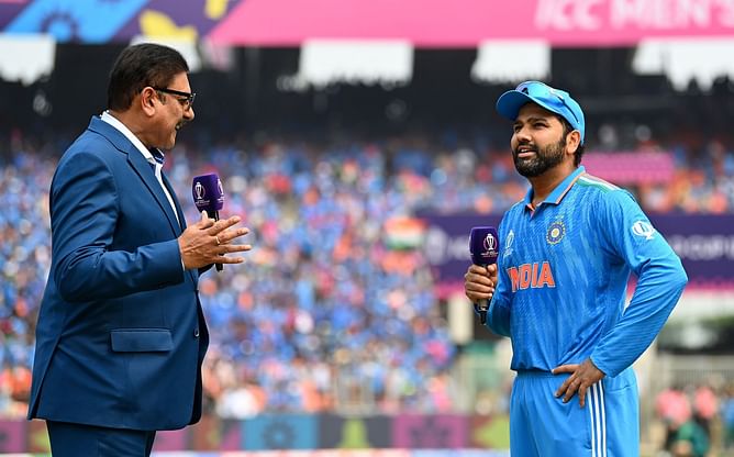 Rohit Sharma makes Ravi Shastri leave corner seat during Wankhede Stadium’s 50 year celebrations [Watch]