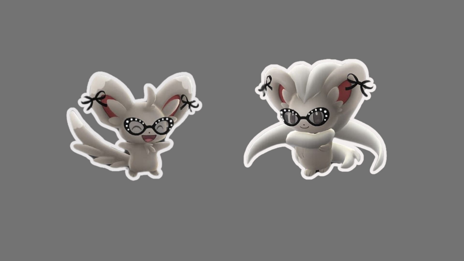 These two costumed Pokemon wear ribbons and shades, making them two of the most stylish creatures to get at Fashion Week 2025. (Image via Niantic)