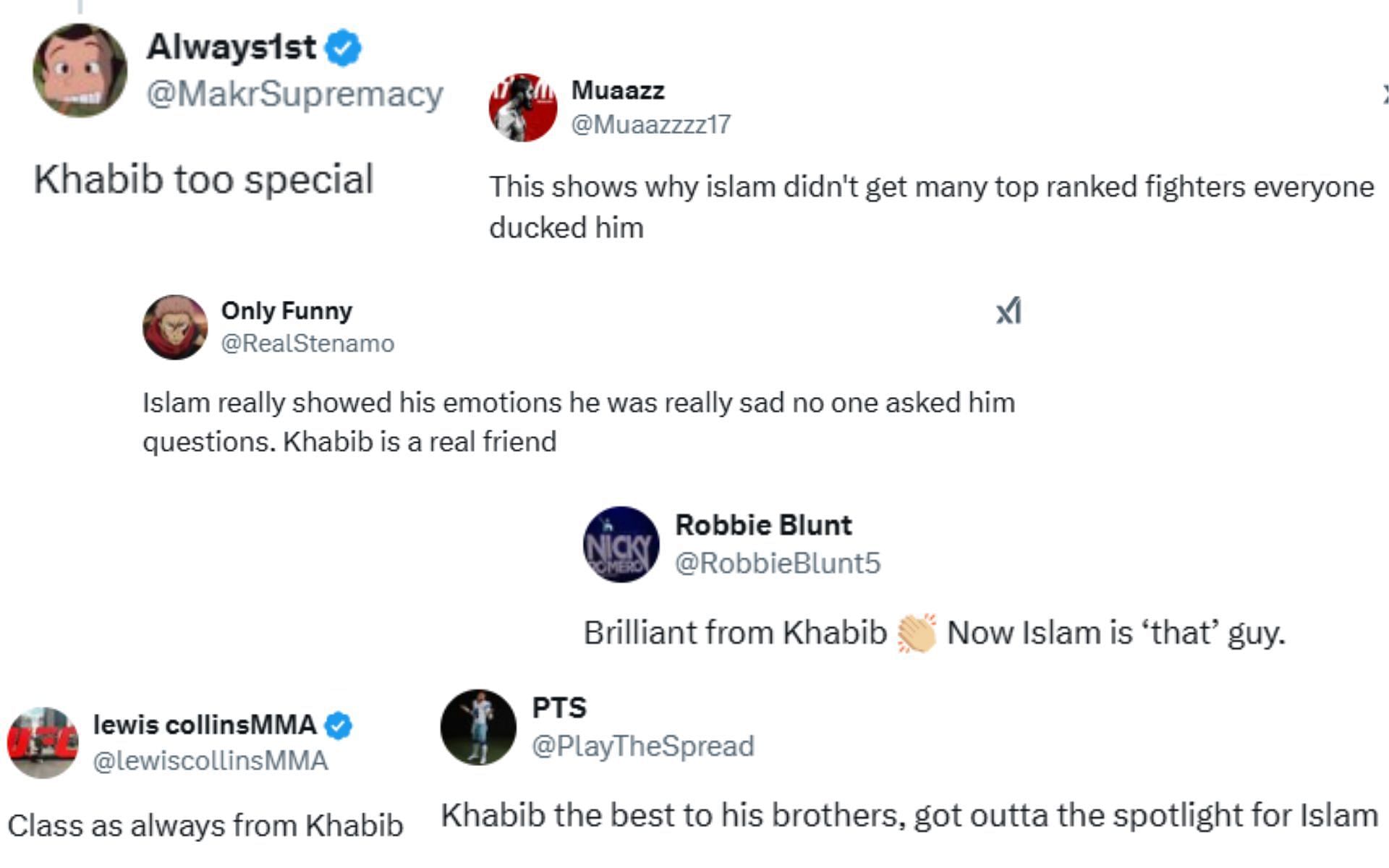 MMA fans react to a video featuring Khabib Nurmagomedov