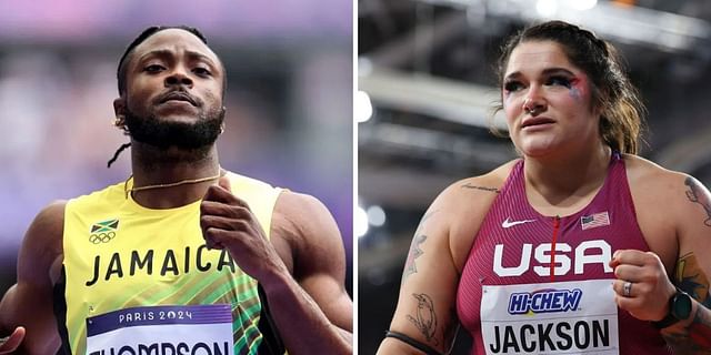 Kishane Thompson and Chase Jackson dominate at the 2025 Astana Indoor Meet. PHOTO: Both from Getty