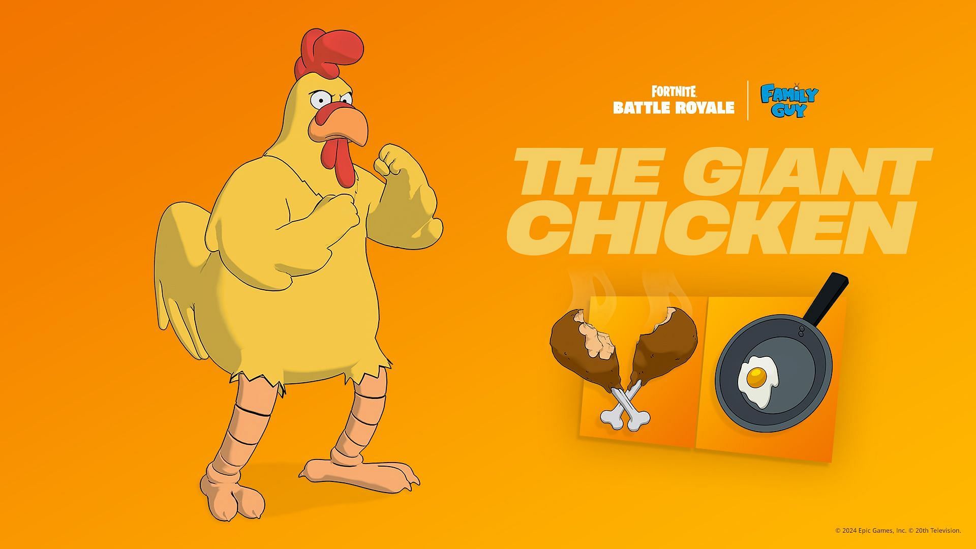 The Giant Chicken (Family Guy) skin in Fortnite (Image via Epic Games)