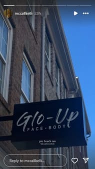 McCall's Instagram story (January 8). Source: @mccallkelli on Instagram