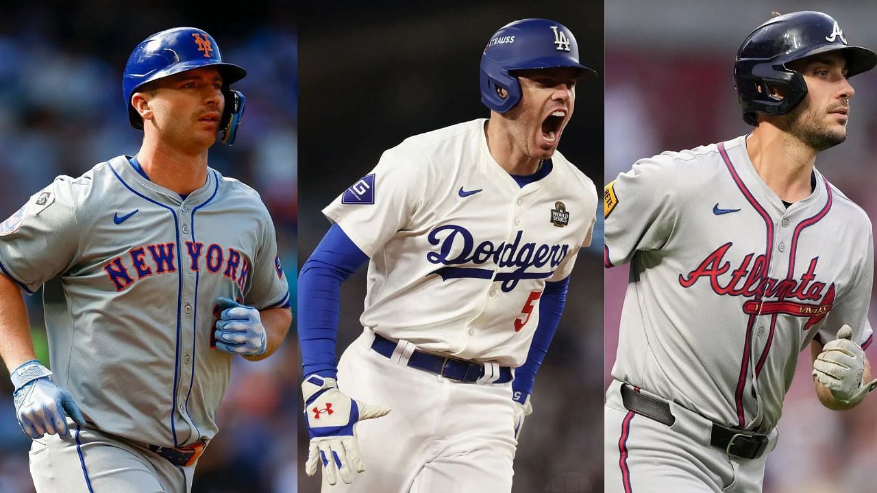 Pete Alonso (left), Freddie Freeman (center), and Matt Olson (right) (Getty)