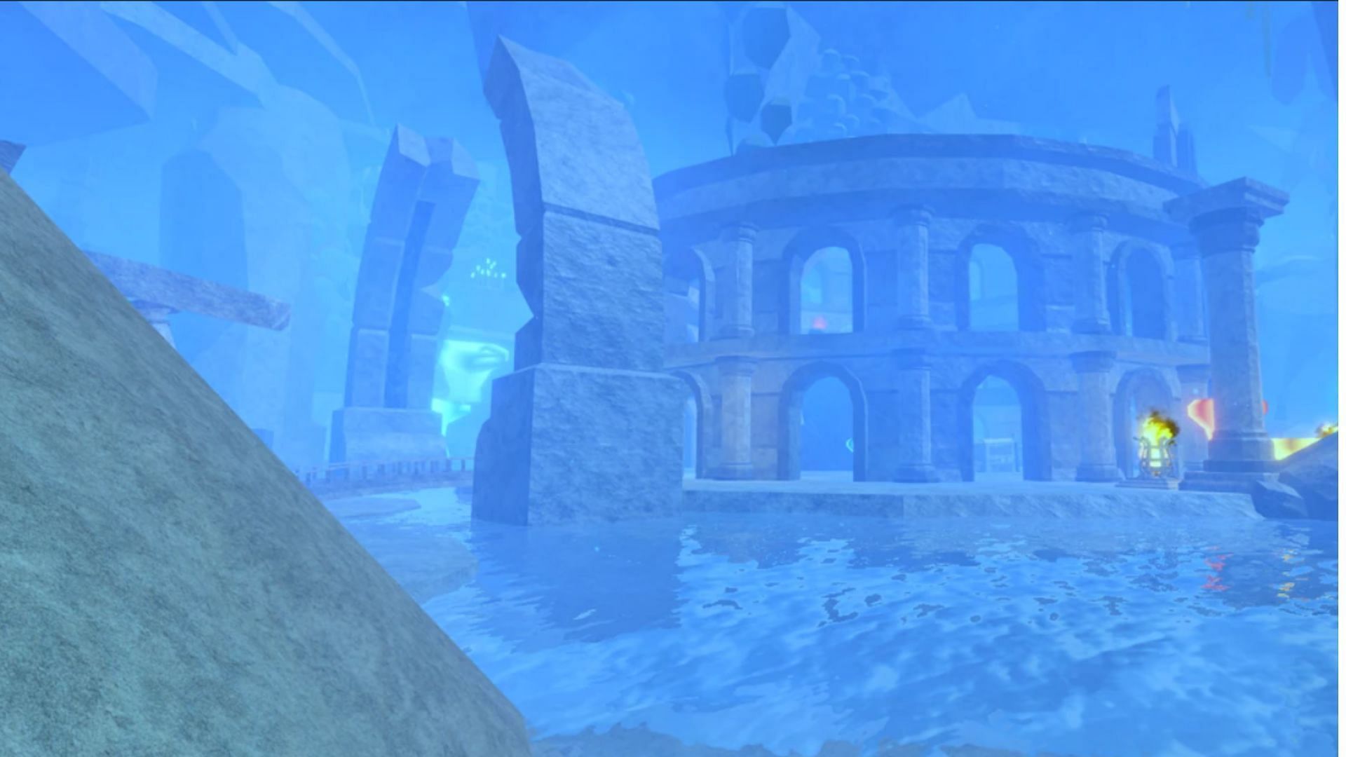 The Atlantis area in Fisch (Image via Roblox)