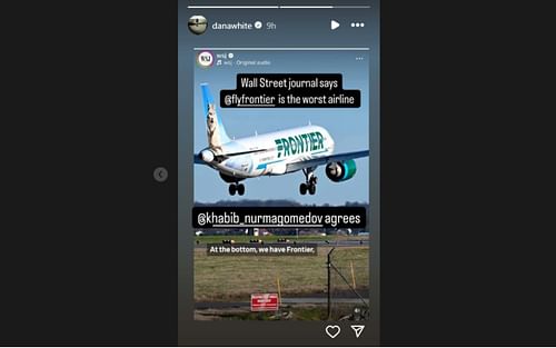 Dana White criticises Frontier Airlines on social media