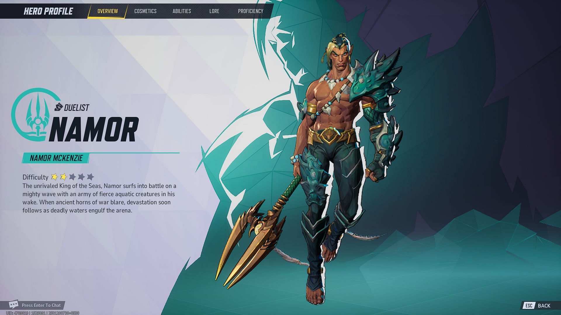 Marvel Rivals Namor is a Duelist character (Image via NetEase Games)