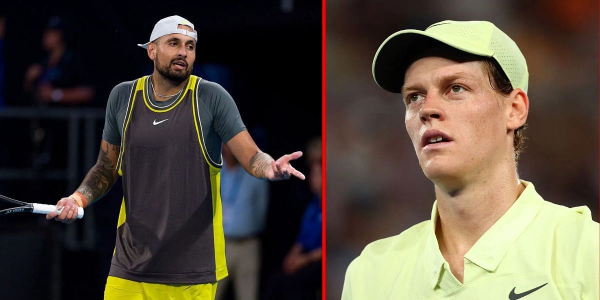 Nick Kyrgios (L) Jannik Sinner (R). (Source: GETTY)