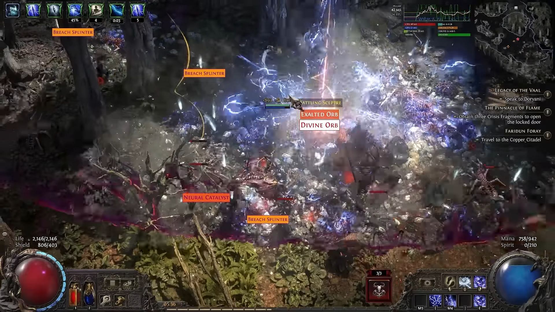 A loot filter is essential in keeping your screen clutter-free (Image via Grinding Gear Games | YouTube/@PathofEvening)