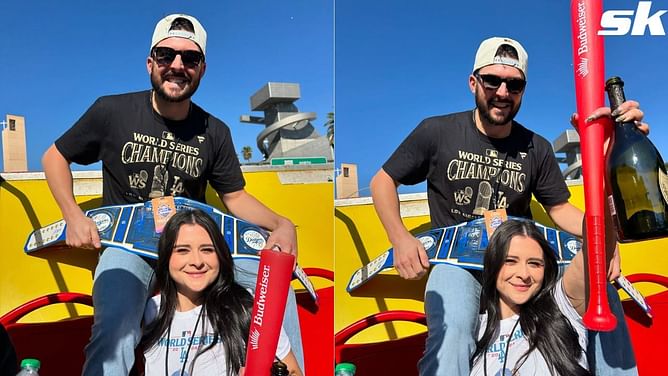 Alex Vesia makes feelings known about wife Kayla on their 1st anniversary; Dodgers pitcher's better half reciprocates love