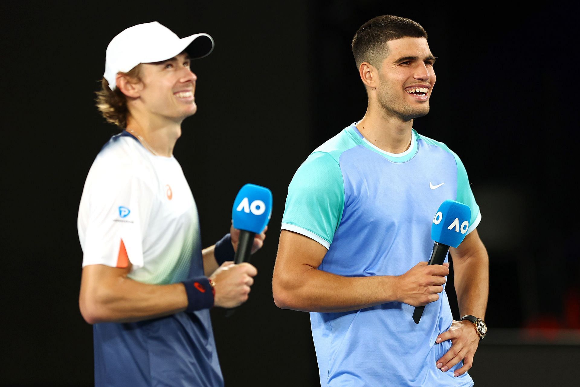 Alex de Minaur (L) and Carlos Alcaraz (Getty)