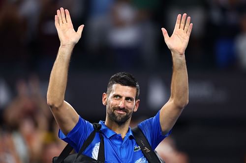 Novak Djokovic pictured at the 2025 Brisbane International | Image Source: Getty