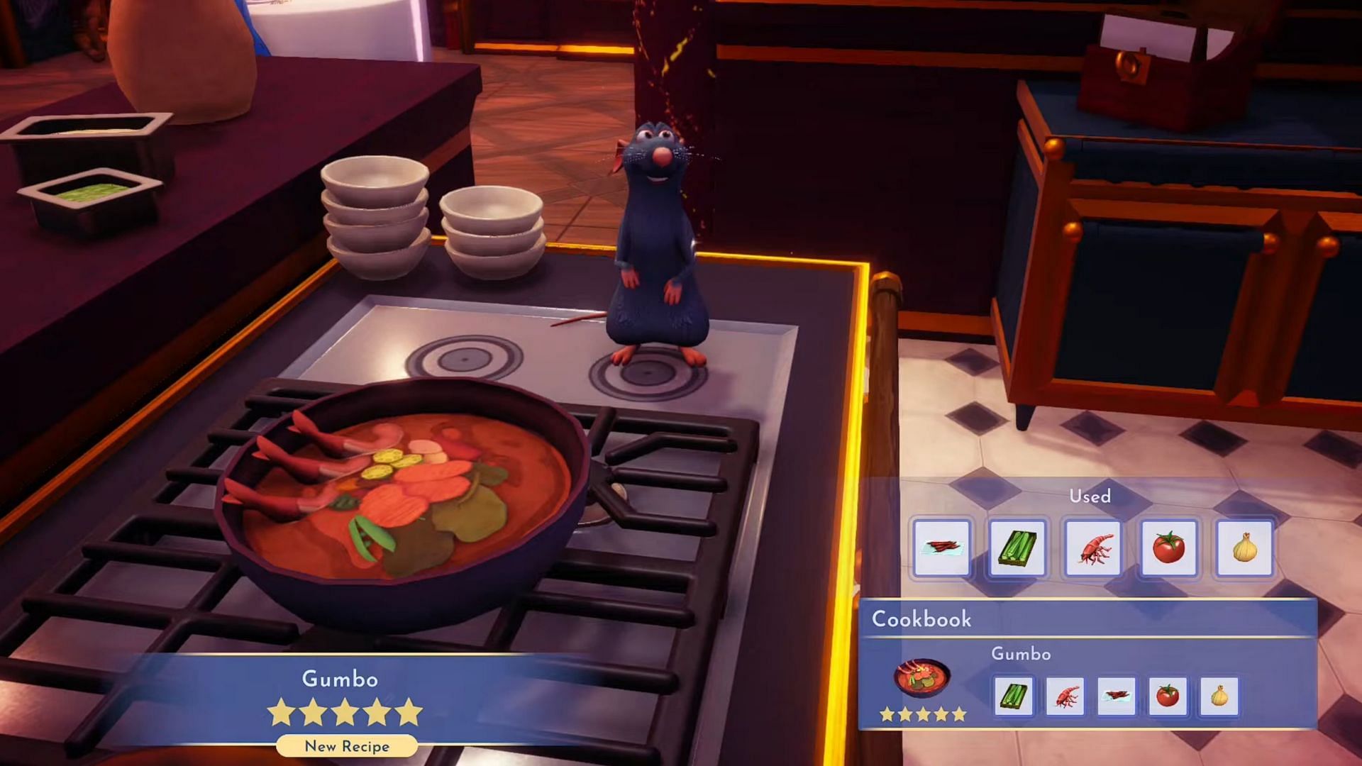 Gumbo is a five-star dish in Disney Dreamlight Valley (Image via Gameloft)