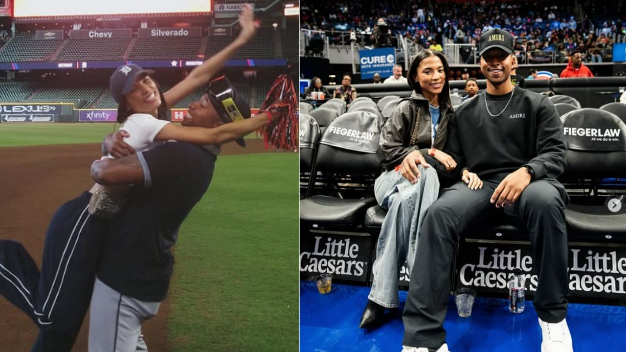 Justyn-Henry Malloy and his girlfriend, Waleiny Brown (Images from - Instagram.com/@waleinybrown, Instagtam.com/@tigers)