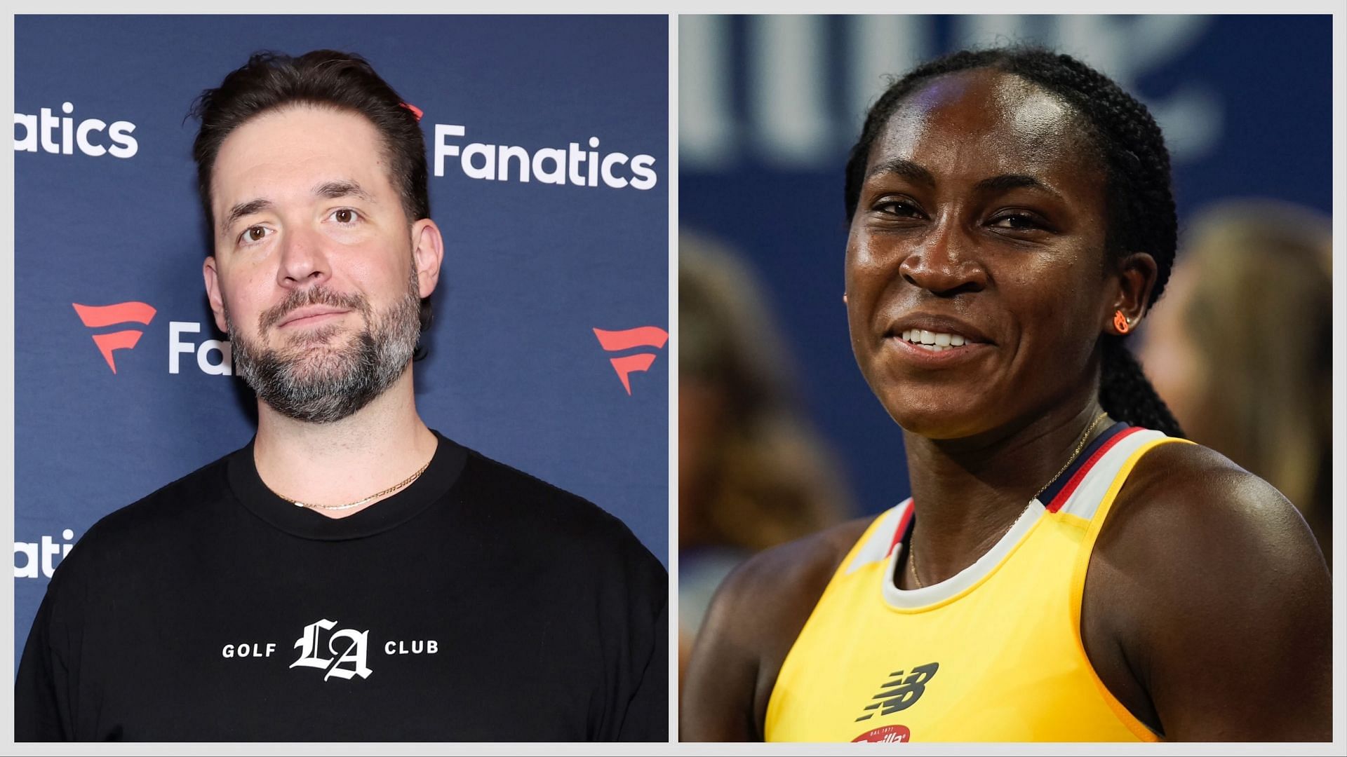 Alexis Ohanian (L) and Coco Gauff (R); ( Source - Getty Images)