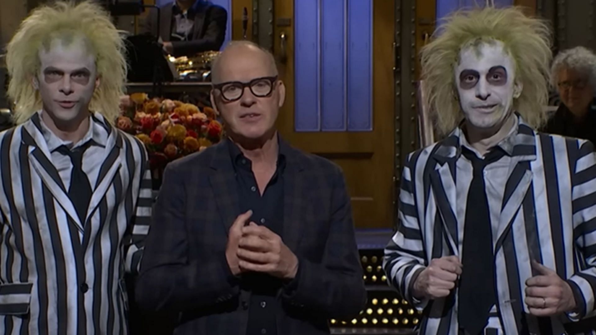 Micahel Keaton SNL tonight monolgue still (Image via youtube/@Saturday Night Live)