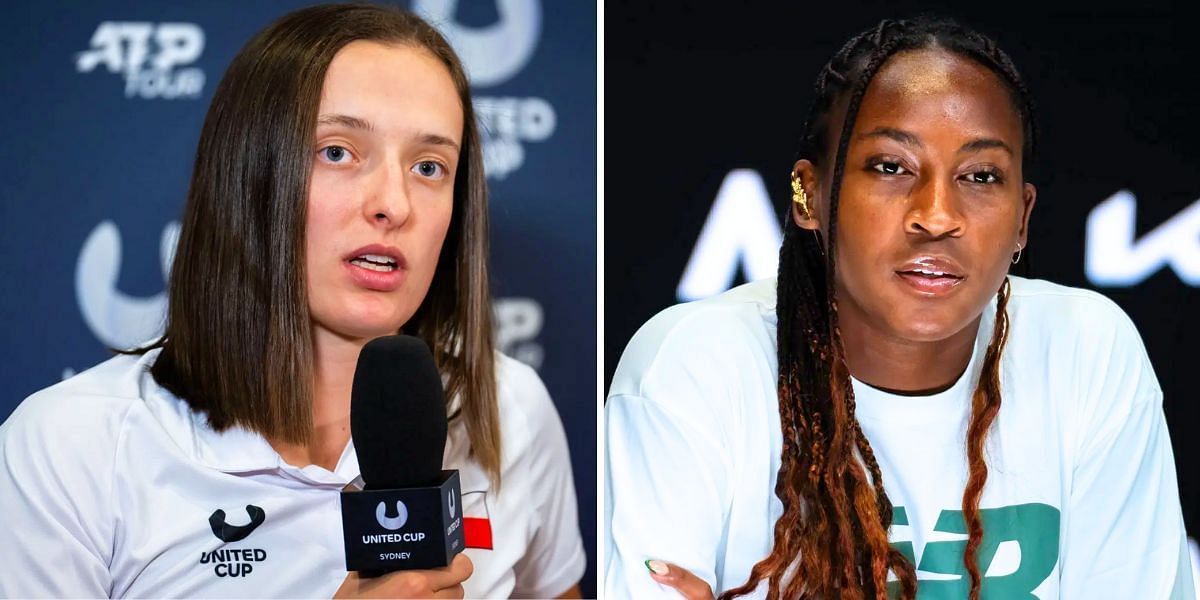 Iga Swiatek (L) and Coco Gauff (R) (Image Source: Getty)