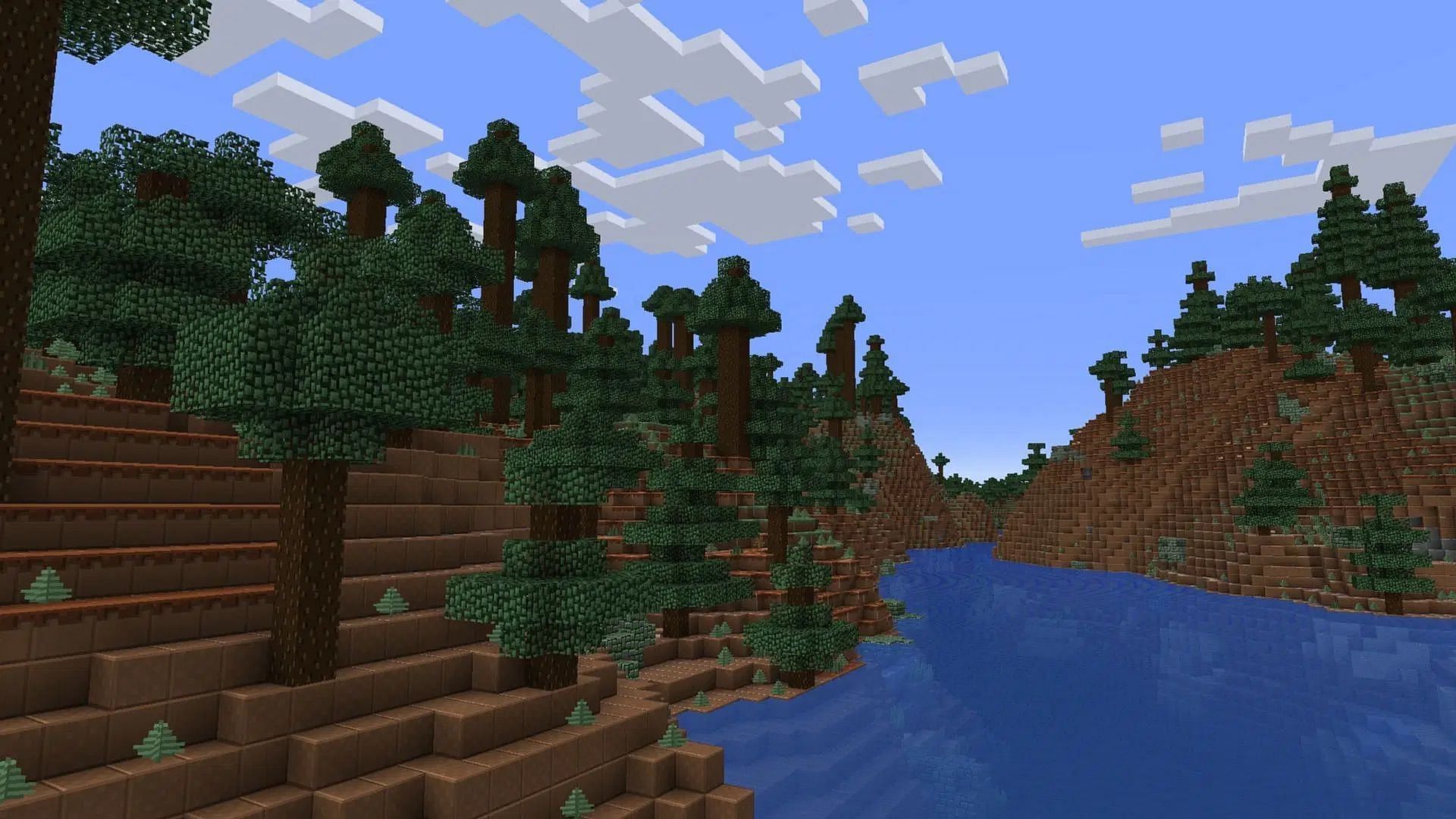 The Minecraft Plastic Texture Pack introduces a unique visual touch to its vanilla world (Image via Mojang Studios)