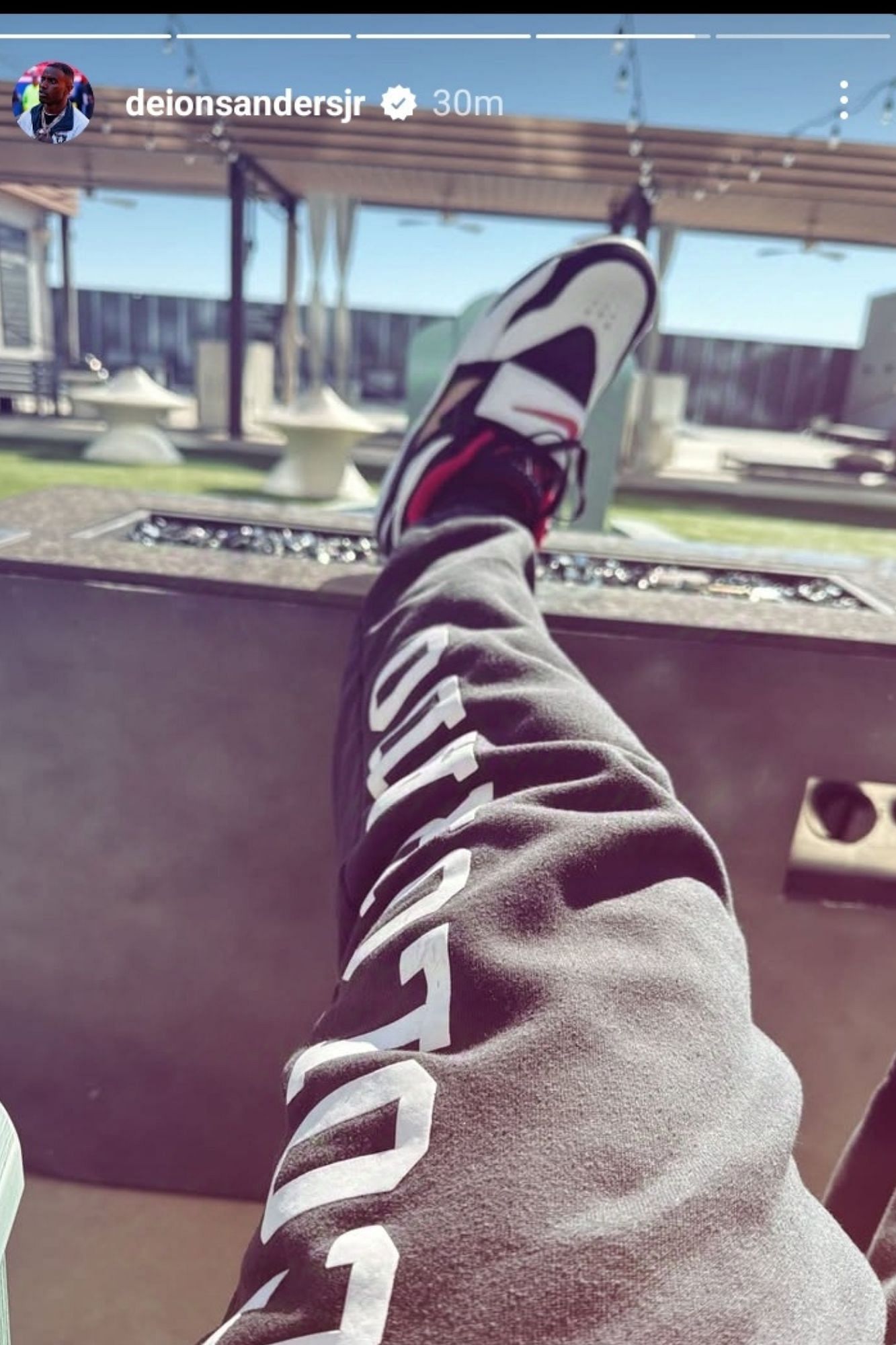 Deion Sanders Jr. shows off Coach Prime&rsquo;s newest sneakers after the release