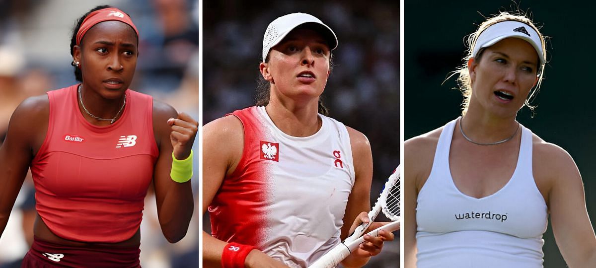 (Left to Right) Coco Gauff, Iga Swiatek, Danielle Collins [Image source: Getty]