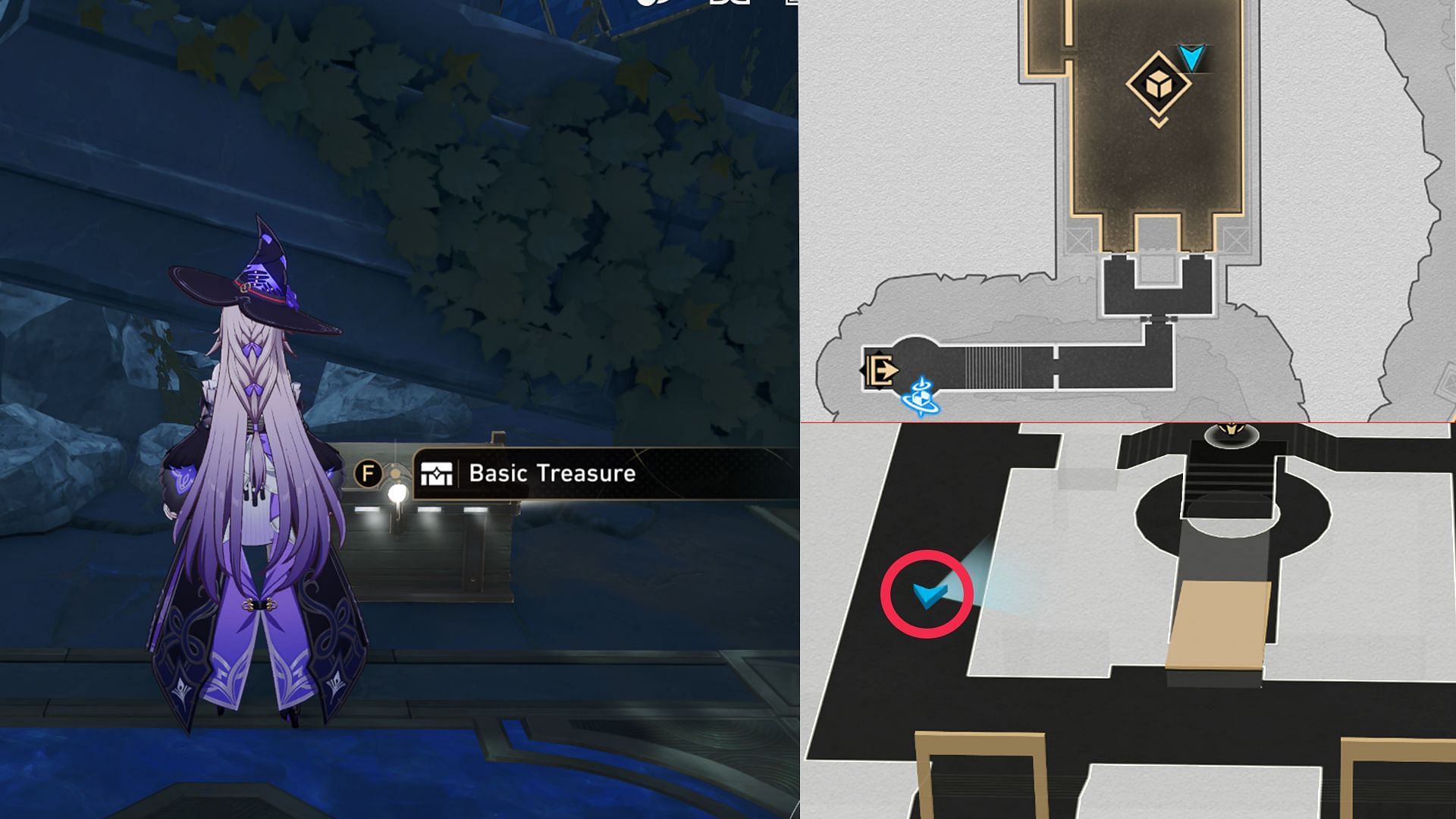 Location of Basic Treasure Chest #1 (Image via HoYoverse)