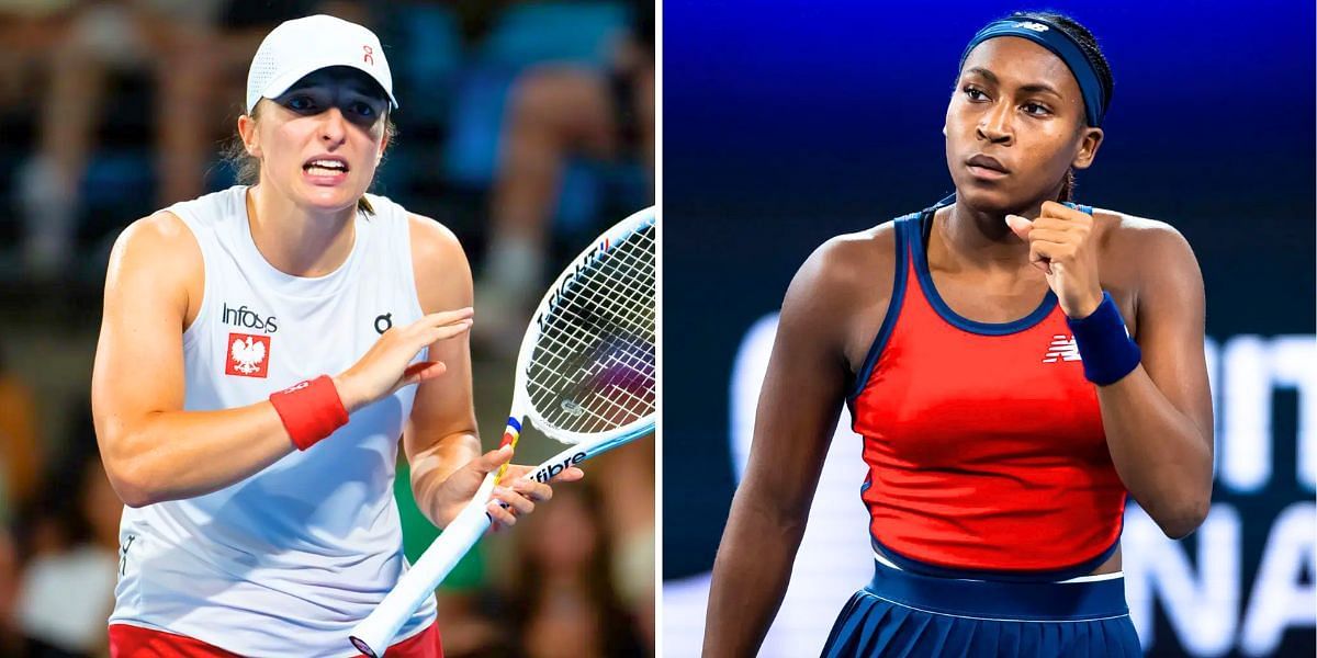 Iga Swiatek (L) and Coco Gauff (R) (Image Source: Getty)