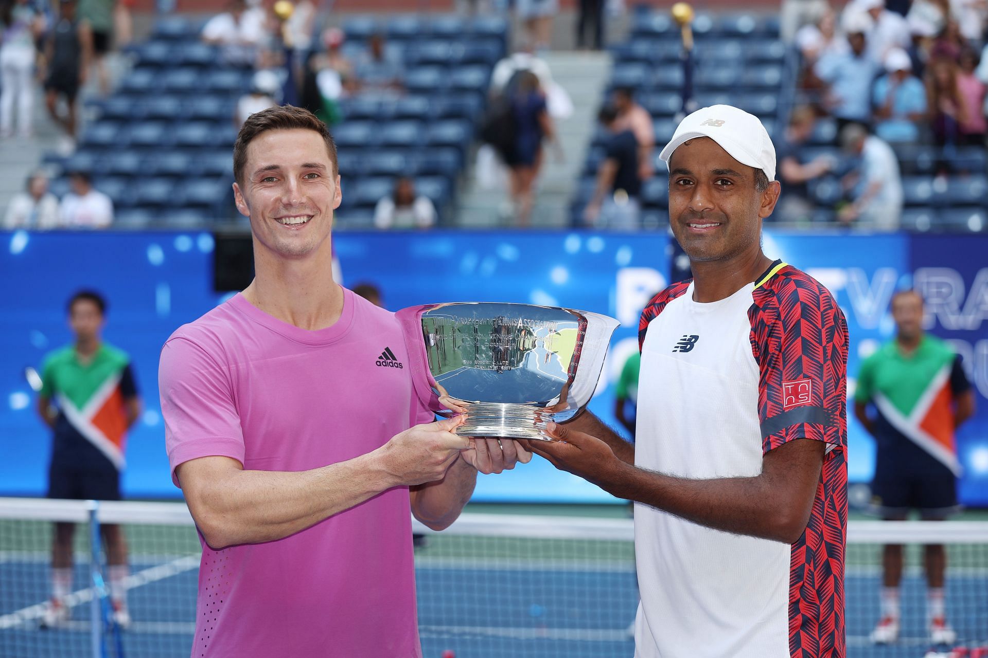 Rajeev Ram (L) at the US Open 2022. (Photo: Getty)