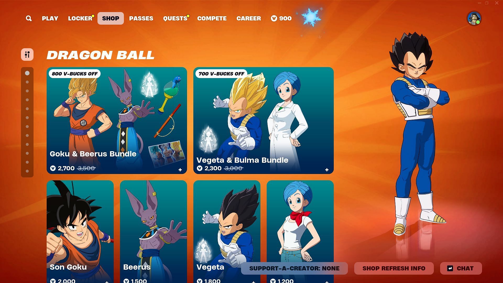 How to get Vegeta and Bulma (Dragon Ball) skin in Fortnite