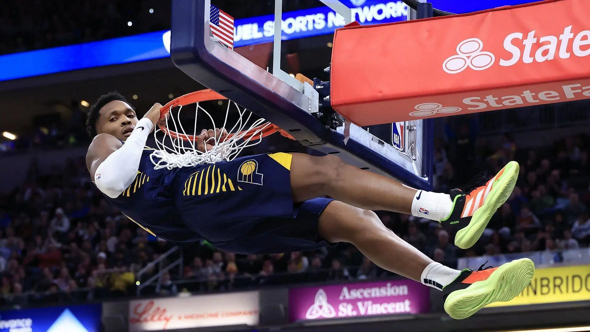 NBA fans react as Bennedict Mathurin gets ejected for altercation with female ref. (Photo: GETTY)