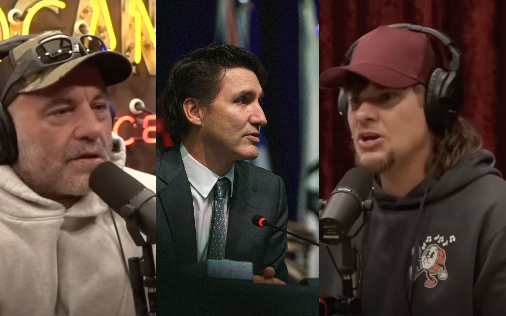 Joe Rogan has been a long time critic of the former Prime Minister of Canada [Image Courtesy: @JustinTrudeau on X and @joerogan on YouTube]