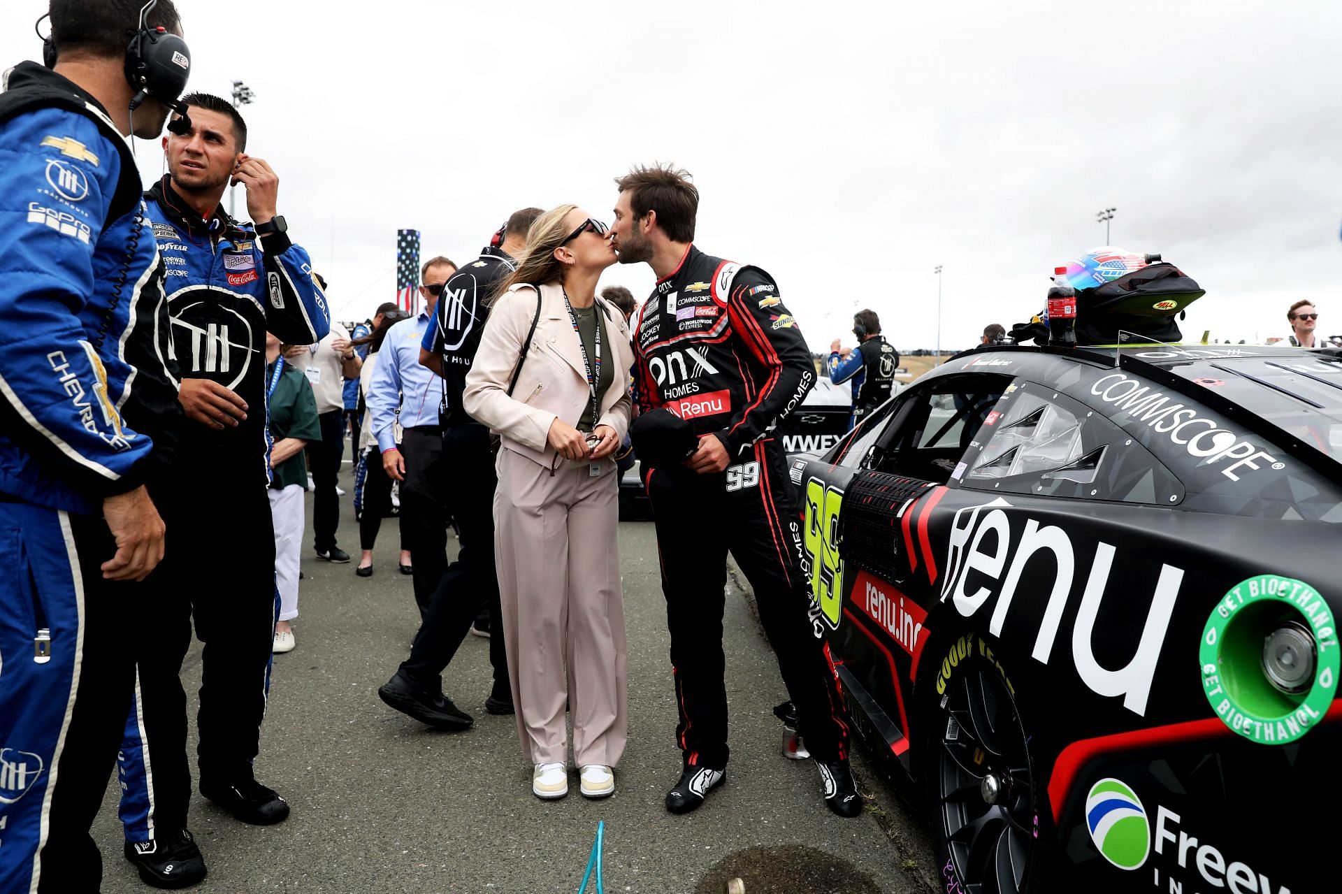 Mexican NASCAR driver Daniel Su&aacute;rez, 30, at the Toyota/Save Mart 350 NASCAR Cup Series race at Sonoma Raceway - Source: Getty