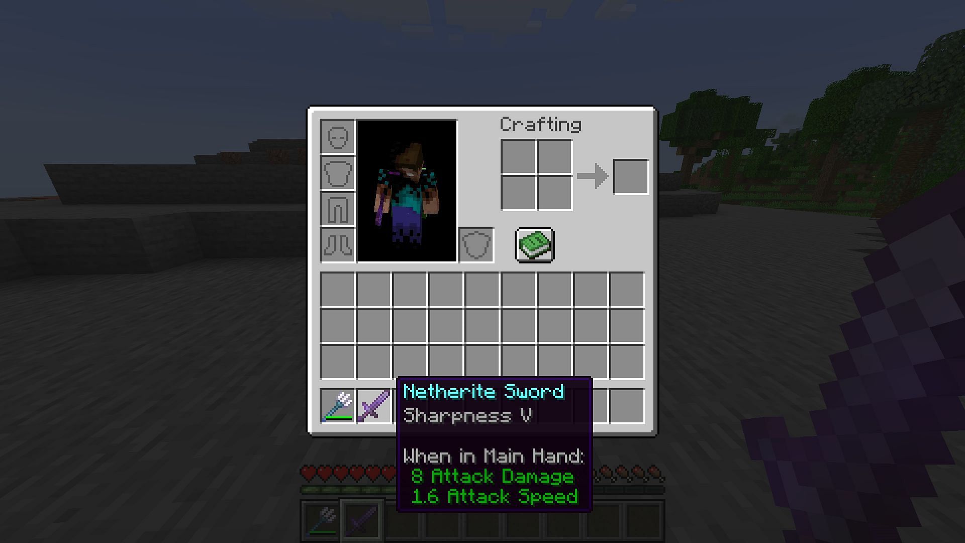 Players must also have a sword with the sharpness enchantment (Image via Mojang Studios)