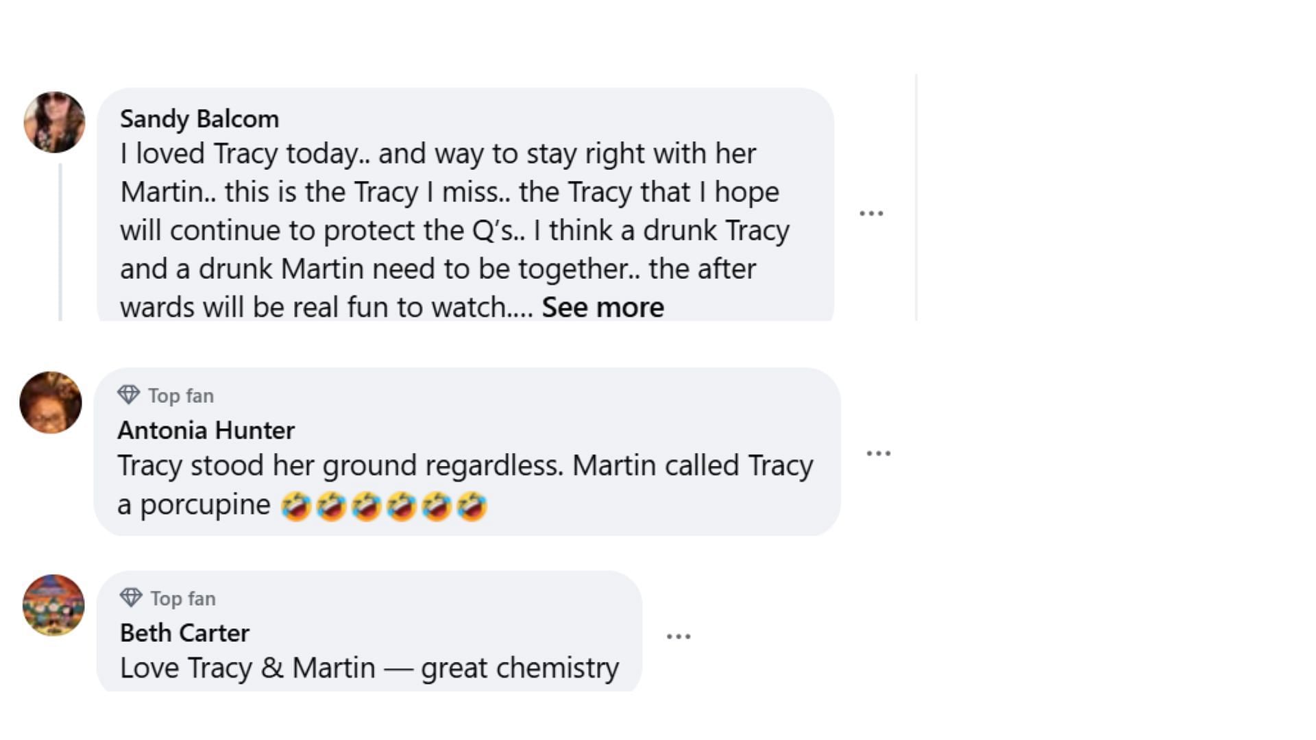 Fans find Tracy-Martin chemistry interesting (Image via Facebook/@General Hospital)