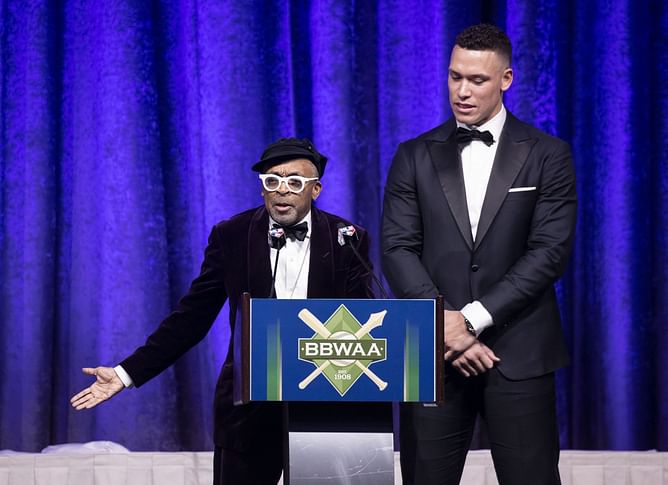 Aaron Judge named 2025 Topps cover athlete in chilling promo ft. Ronald Acuna Jr. and Spike Lee