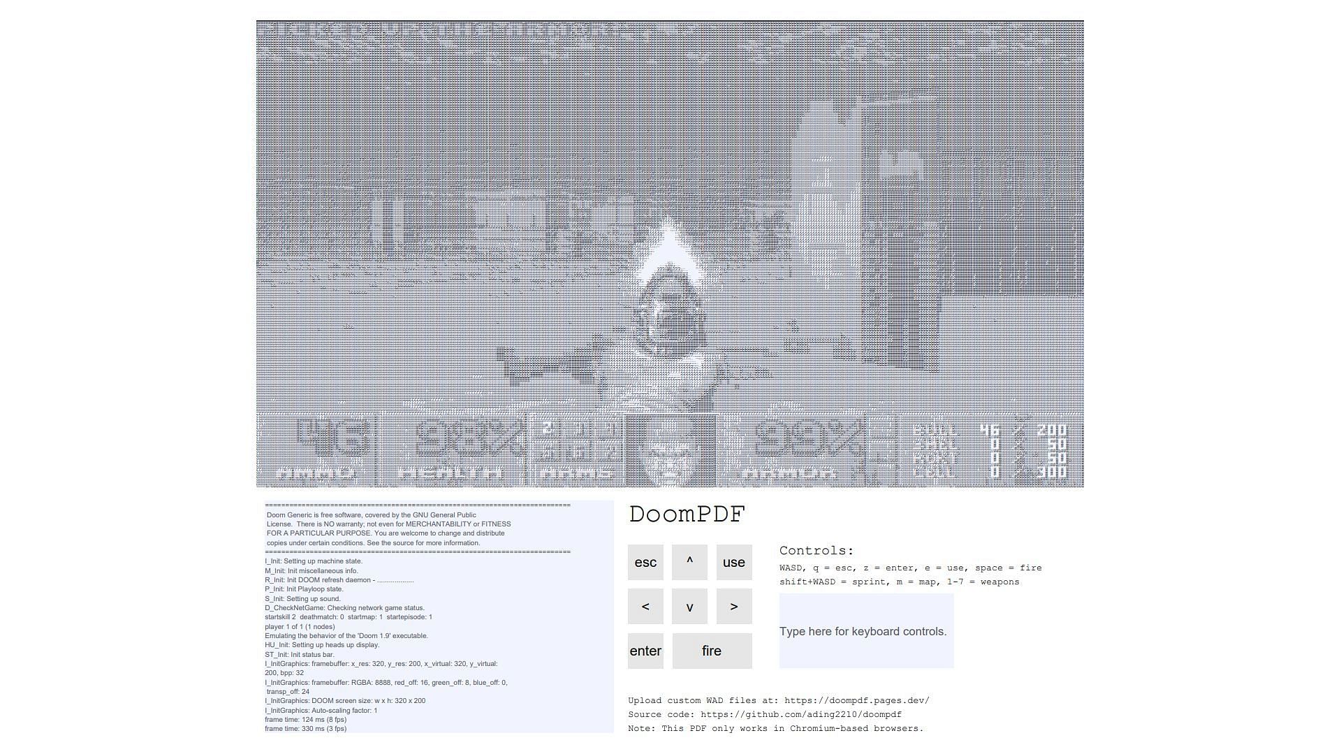 Playing Doom in PDF (Image via ading2210)