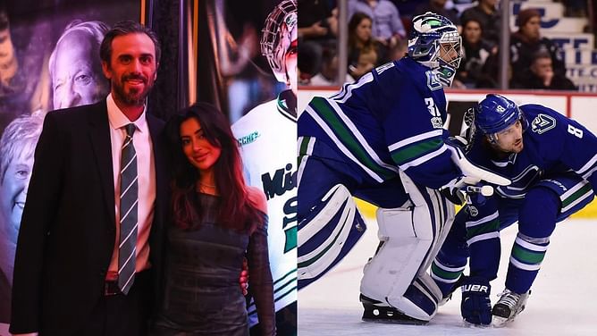 “A lover and a fighter”: Ryan Miller's wife Noureen DeWulf reacts to throwback clip of him fighting on the ice