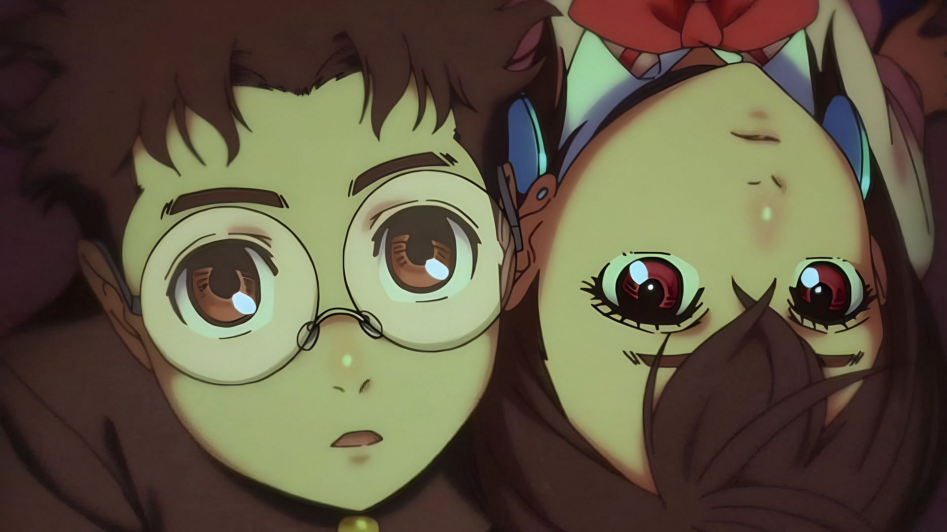 Momo and Okarun as seen in the anime (Image via Science SARU)