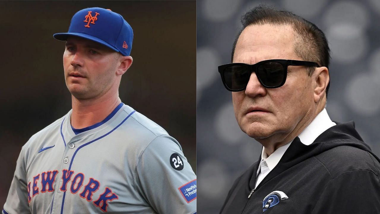 Pete Alonso (L) and Scott Boras (R) (Images from - Getty)