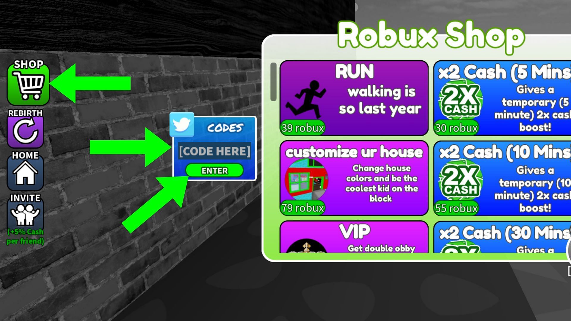 The code box in Make Steam Games to Become Rich and Famous can be found in the shop interface (Image via Roblox)