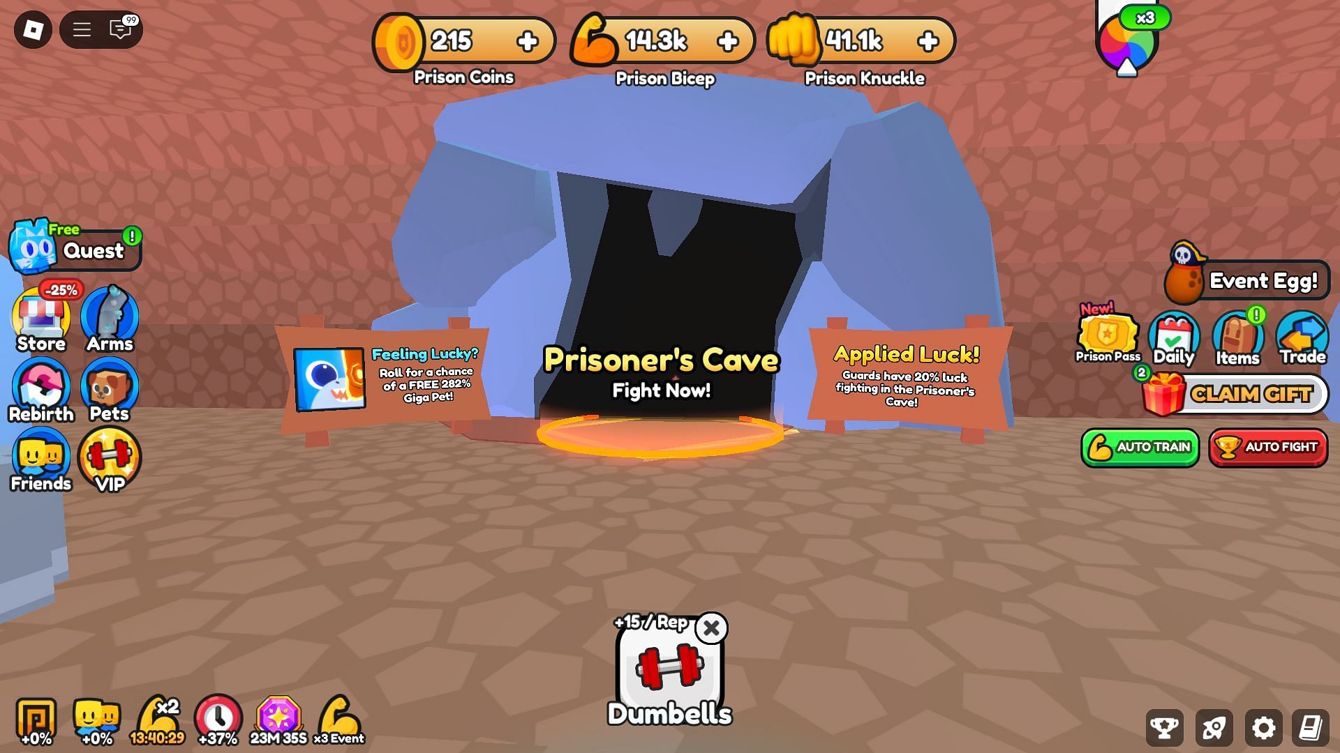 Prisoner&#039;s Cave entrance (Image via Roblox)