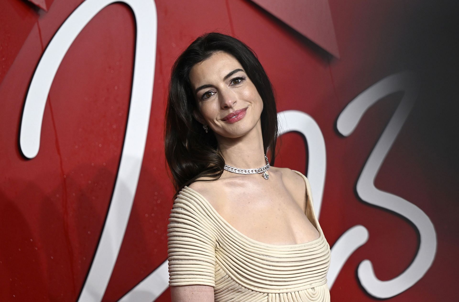 Anne Hathaway attends The Fashion Awards 2023 presented by Pandora at the Royal Albert Hall on December 04, 2023 in London, England. (Photo by Gareth Cattermole/Getty Images)