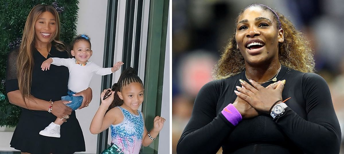 Serena Williams and daughters Adira River and Olympia [Image source: @serenawilliams on Instagram; Getty]