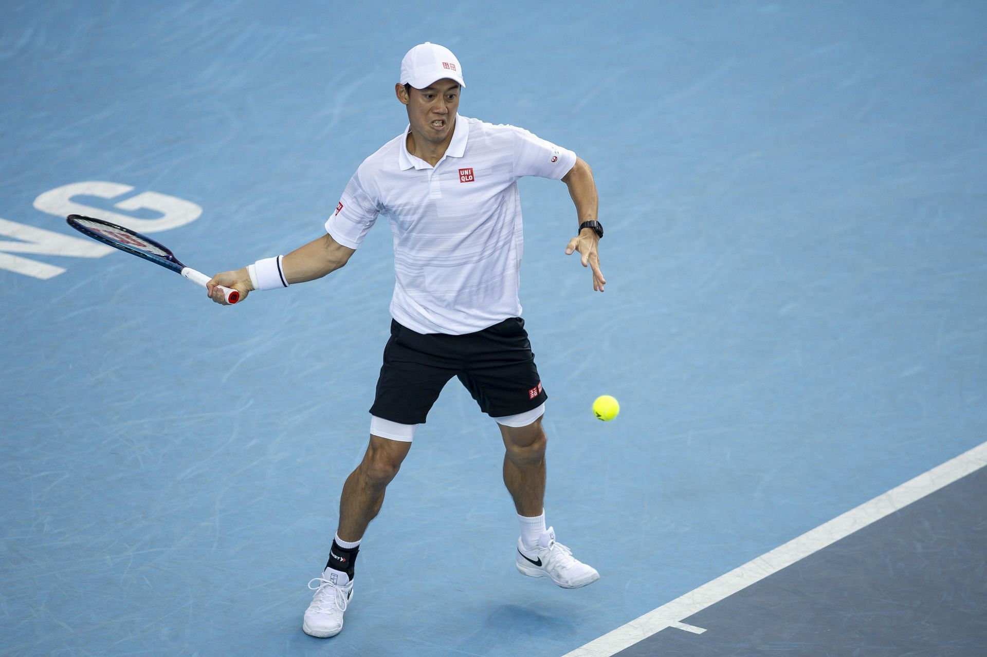 Nishikori in action at the Hong Kong Open (Image Source: Getty)