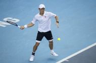 Nishikori in action at the Hong Kong Open (Image Source: Getty)