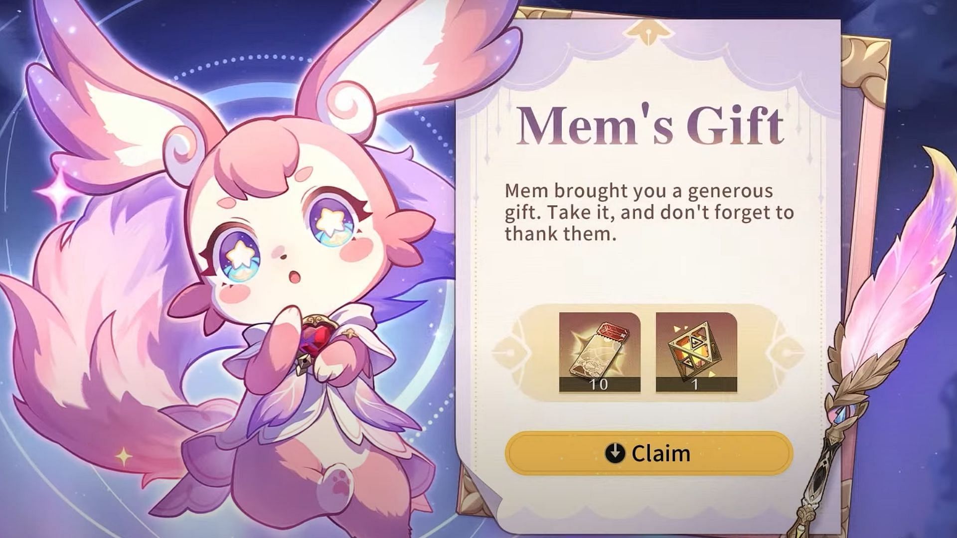 Mem&#039;s Gift will become available in version 3.0 (Image via HoYoverse)